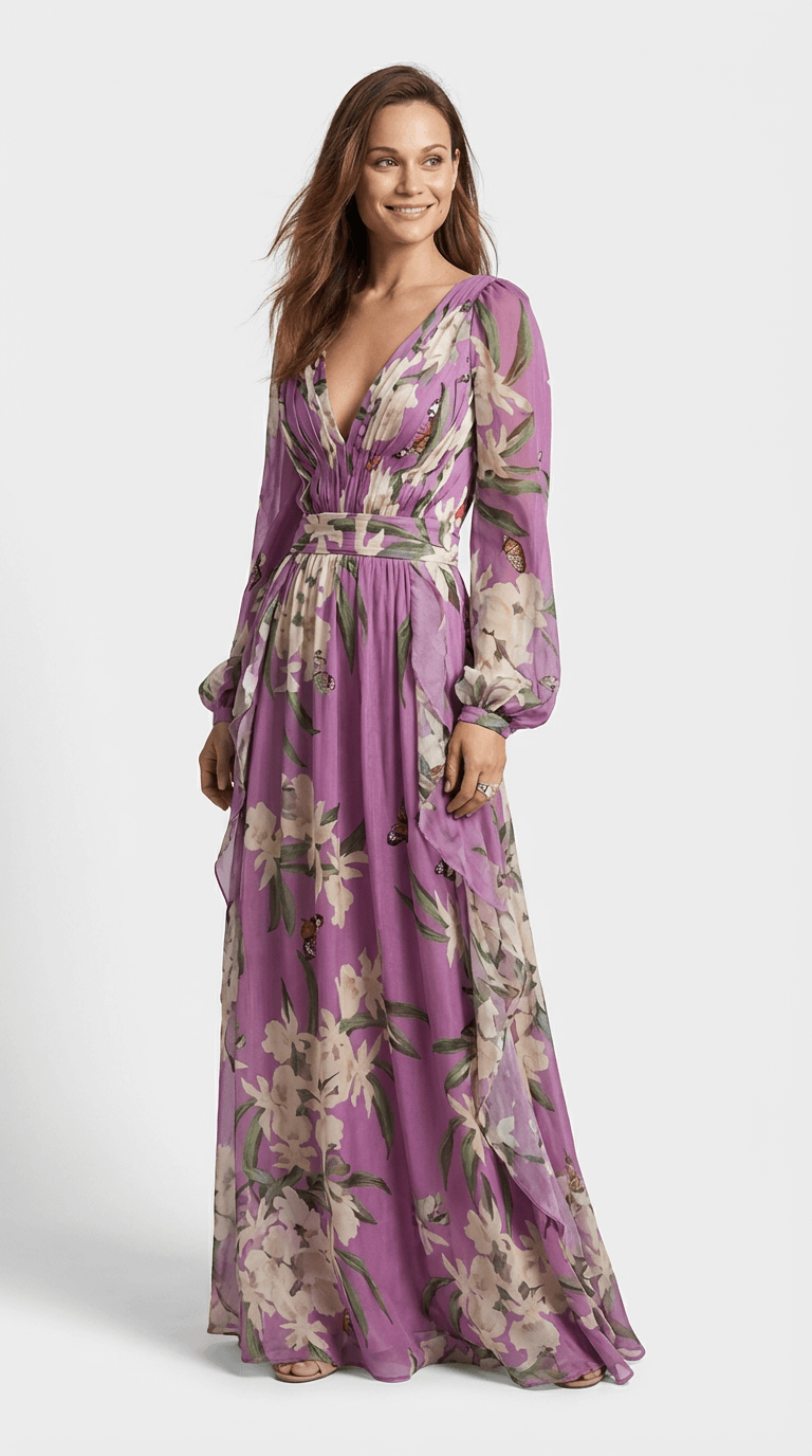 amelia floral maxi dress Amelia Floral Flutter Tiered Maxi Dress