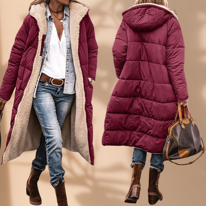 Damen Winddichte Wasserfeste Winterjacke – Warm, Schwarz, Ideal für Kaltes Wetter und Freizeitoutfits