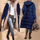 Damen Winddichte Wasserfeste Winterjacke – Warm, Schwarz, Ideal für Kaltes Wetter und Freizeitoutfits