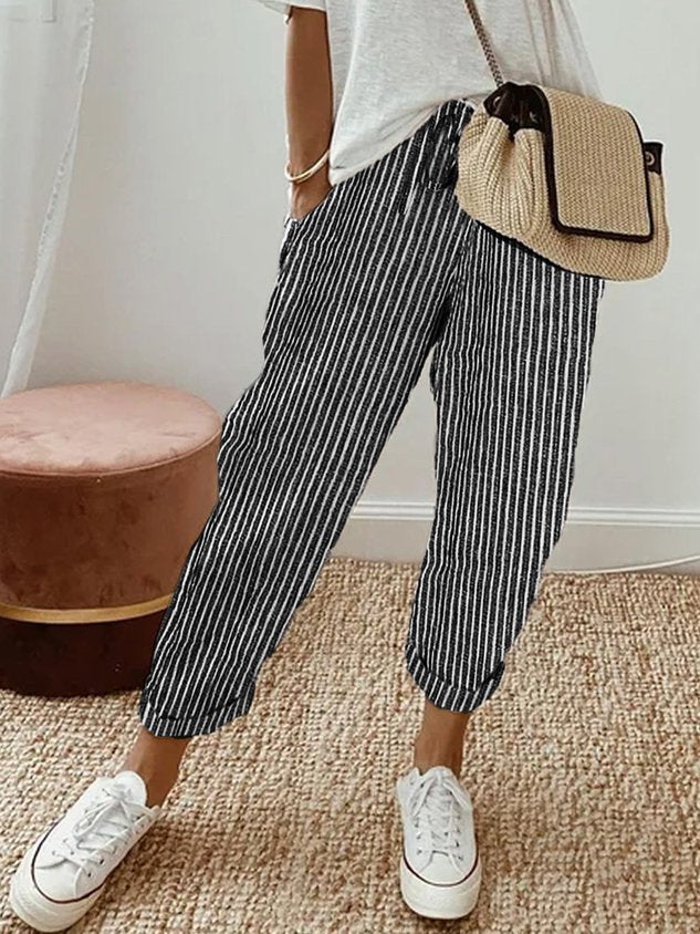Helga | Stylish Casual Linen Trousers