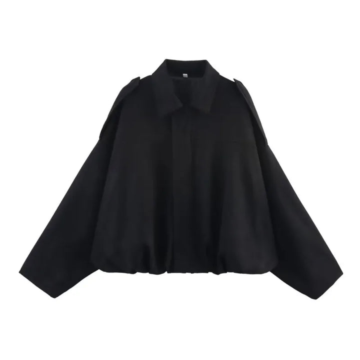Ivy | Veste mi-saison en daim pour femme avec col pointu