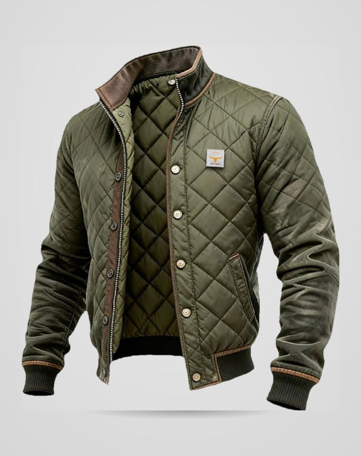 Jasper | Herren Übergröße Steppjacke mit Reißverschluss für Herbst und Winter