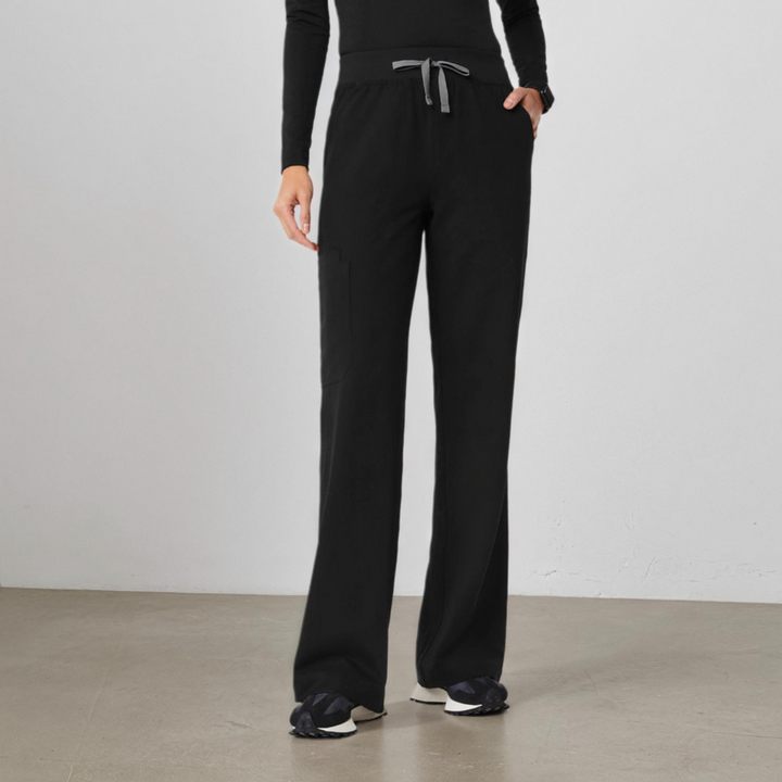 Hochtaillierte Weite Scrub-Hosen für Frauen