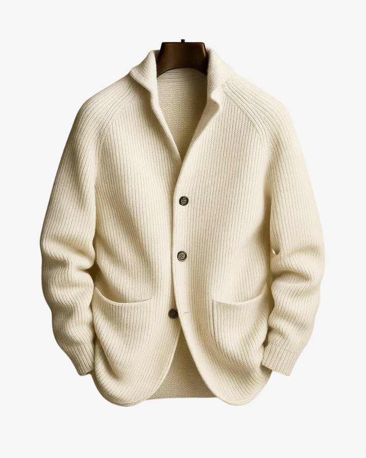 Lawrence | Maßgeschneiderter Strick-Cardigan mit Knopfleiste