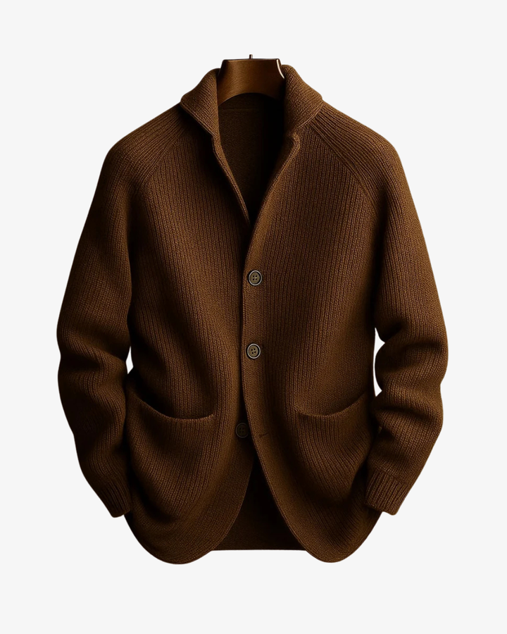 Lawrence | Maßgeschneiderter Strick-Cardigan mit Knopfleiste