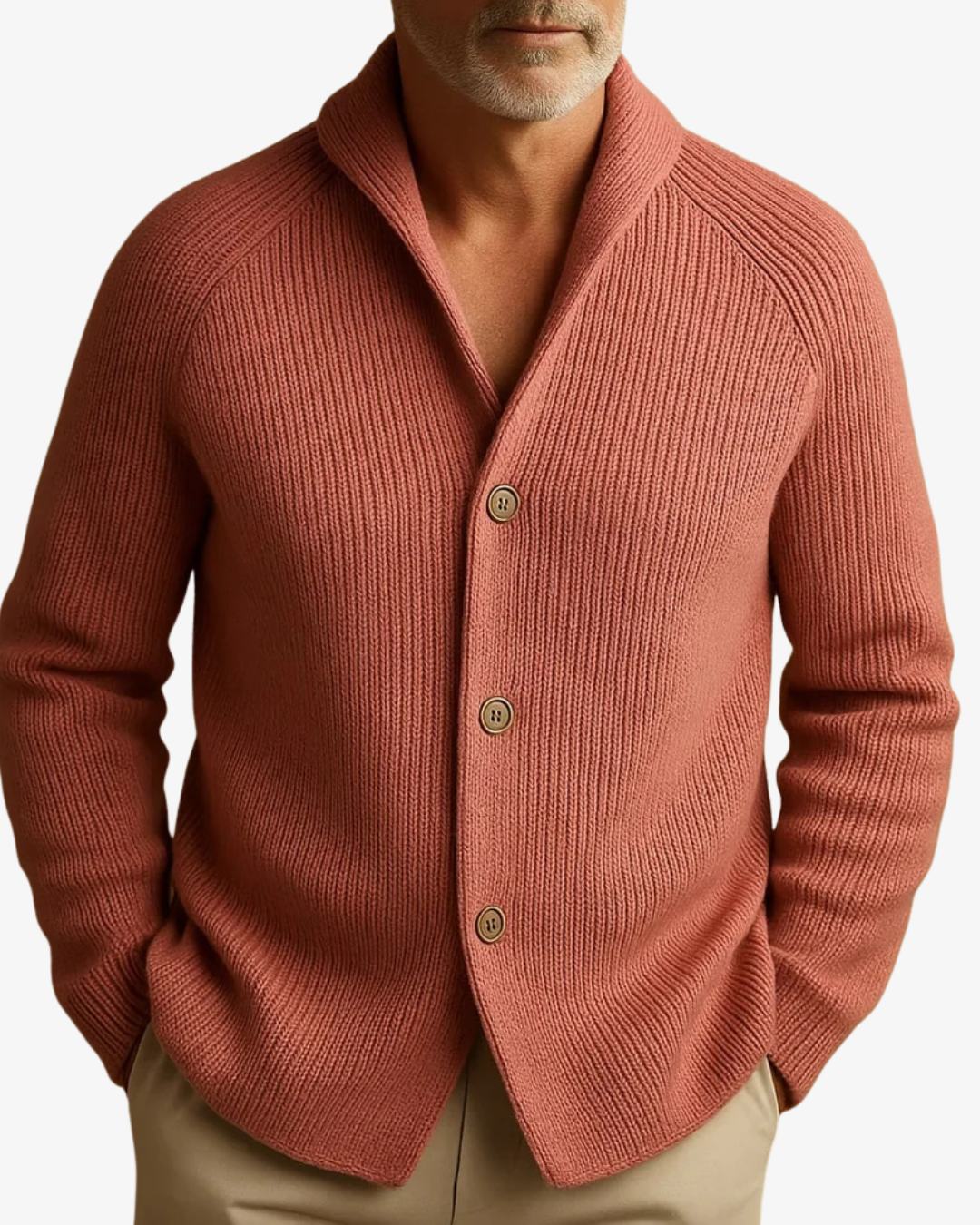 Lawrence | Maßgeschneiderter Strick-Cardigan mit Knopfleiste