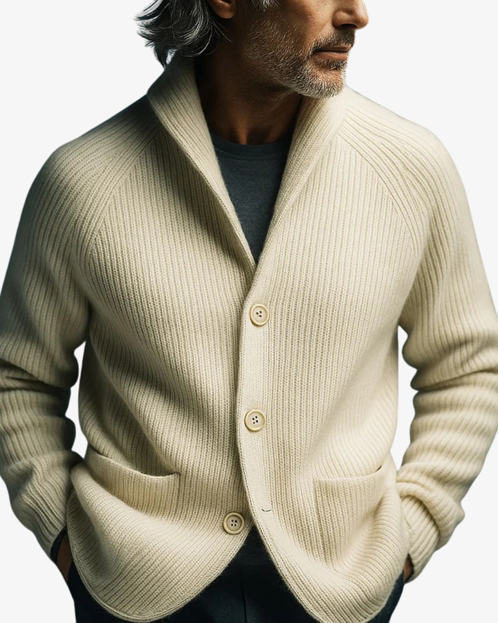 Lawrence | Maßgeschneiderter Strick-Cardigan mit Knopfleiste