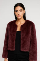 Jacke Damen - Gekürzte Kunstfelljacke