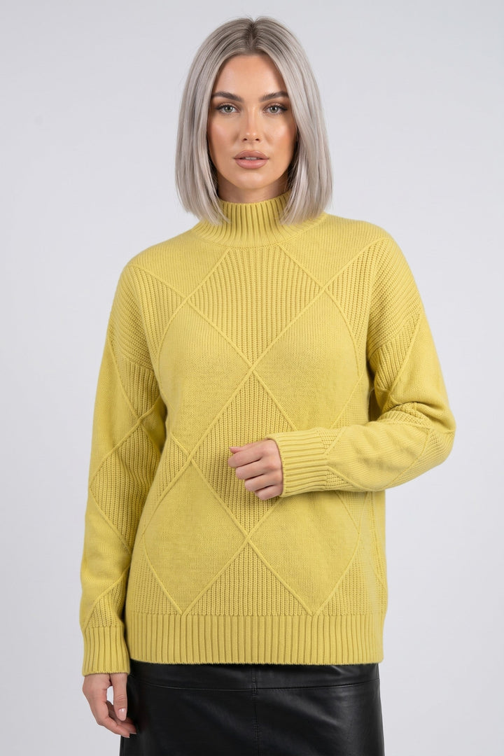 Pullover Damen - Kaschmir Strickweicher Pullover mit Rollkragen