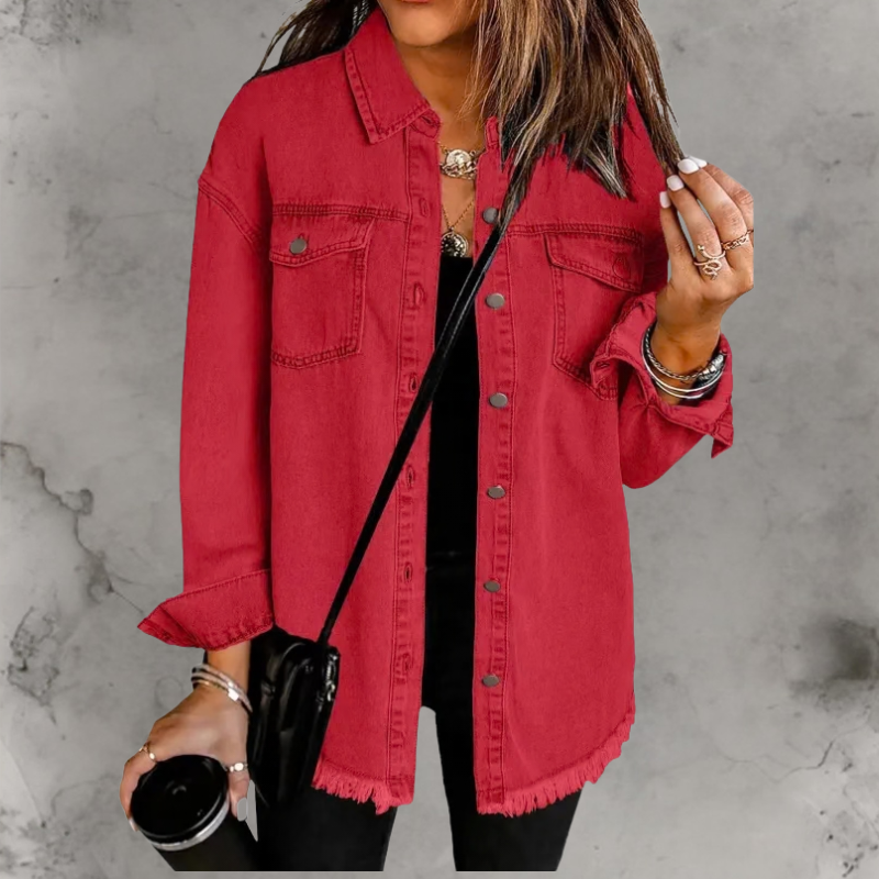 Kian | Lässige Denimjacke mit Knöpfen