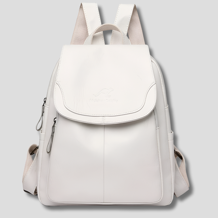 Diebstahlsicherer Rucksack für Frauen mit geprägtem Leder und gepolstertem Innenraum, Staubbeutel enthalten