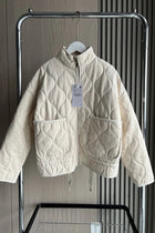 Jacke Damen - Steppjacke mit hohem Kragen und aufgesetzten Taschen