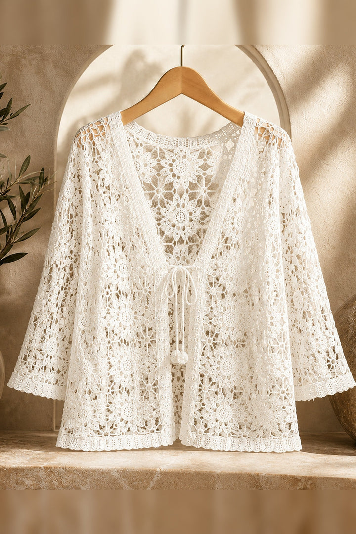 Cardigan Damen - Strick Floral Cardigan
