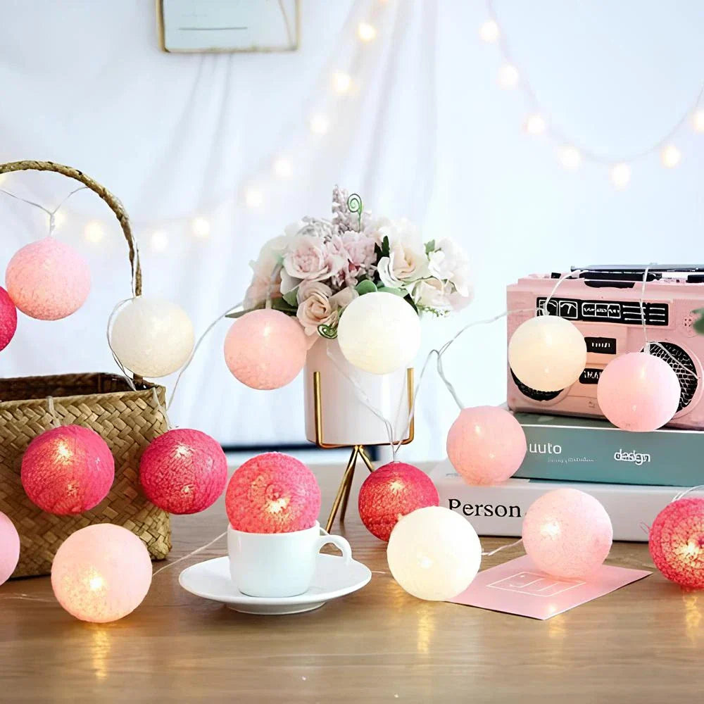 Cotton Light Balls String – Create Atmosphere and Warmth in Any Space