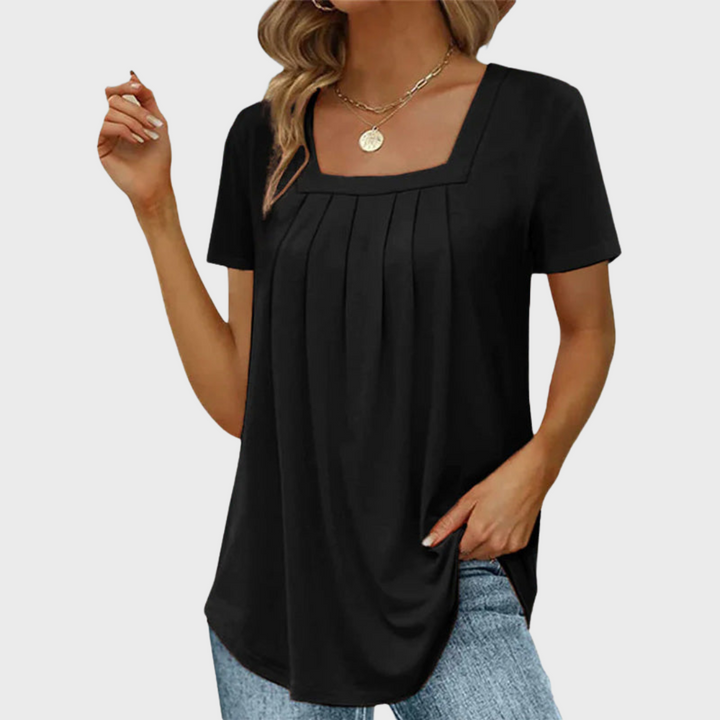 Damen Sommerbluse aus leichtem Stoff mit atmungsaktivem Design