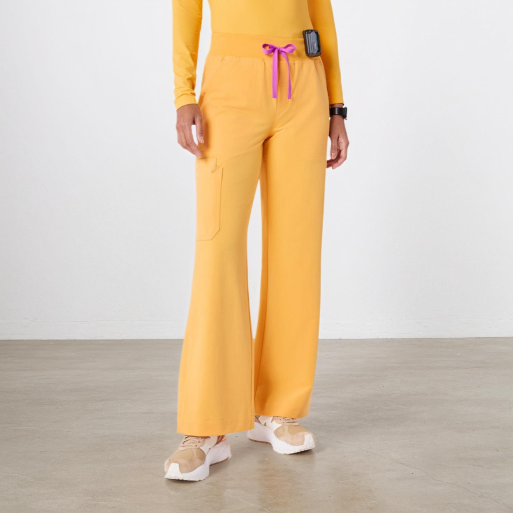 Hochtaillierte Weite Scrub-Hosen für Frauen