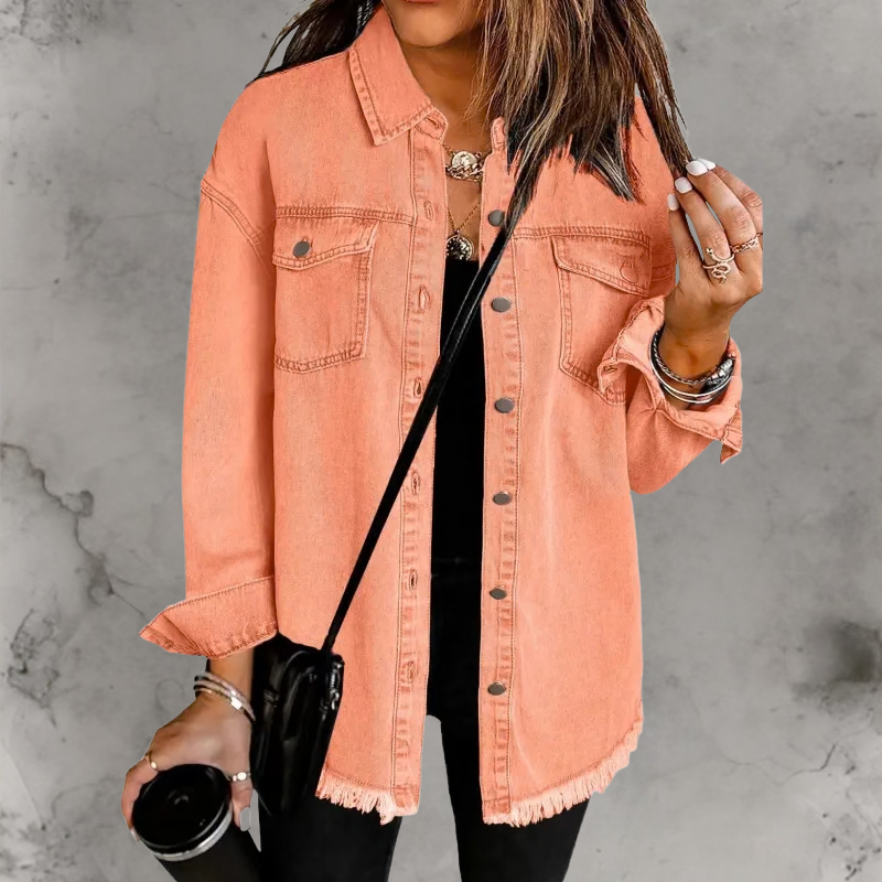Kian | Lässige Denimjacke mit Knöpfen