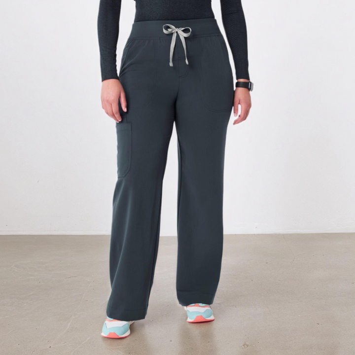 Hochtaillierte Weite Scrub-Hosen für Frauen