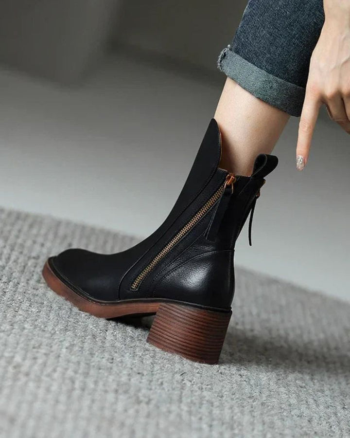 Damen Stiefeletten mit klassischem Design und robuster Sohle