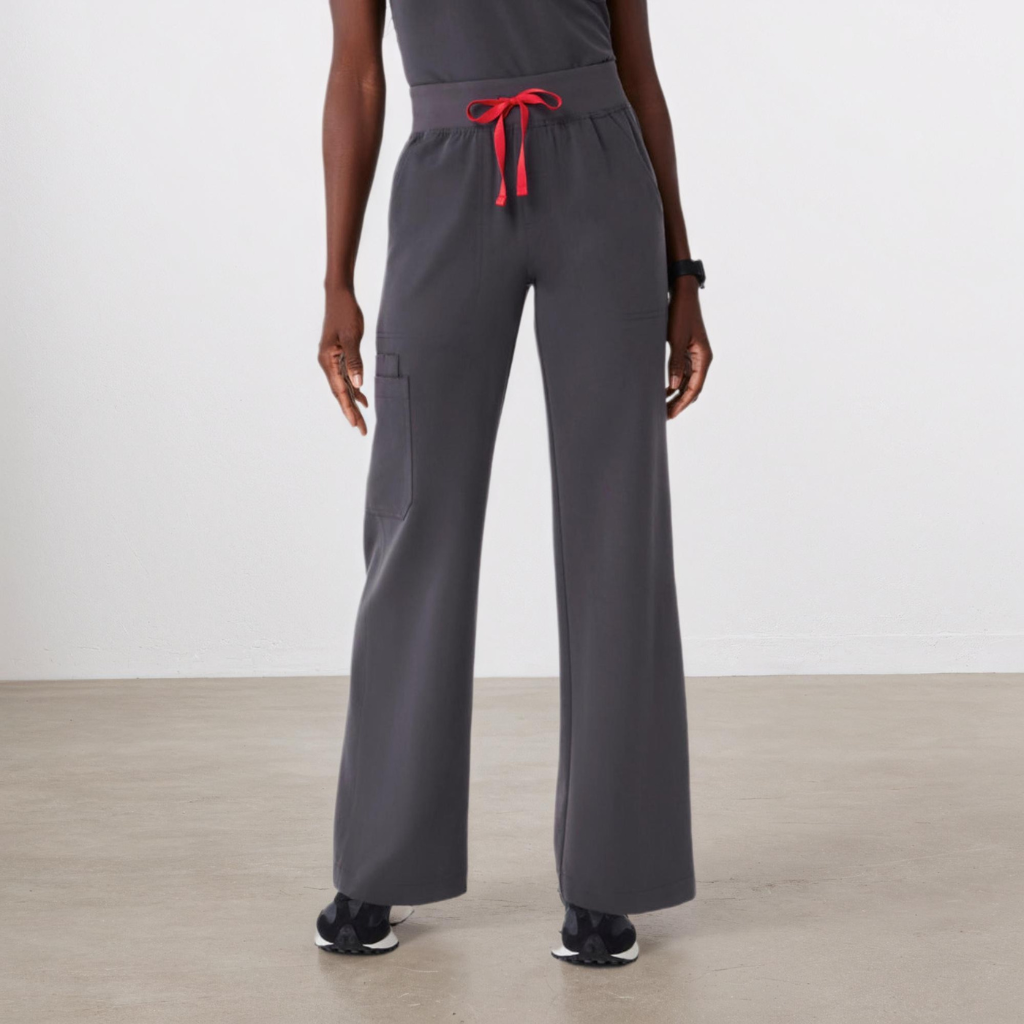 Hochtaillierte Weite Scrub-Hosen für Frauen