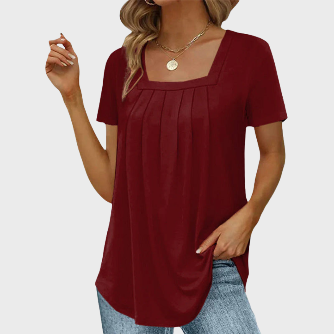 Damen Sommerbluse aus leichtem Stoff mit atmungsaktivem Design