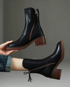 Damen Stiefeletten mit klassischem Design und robuster Sohle