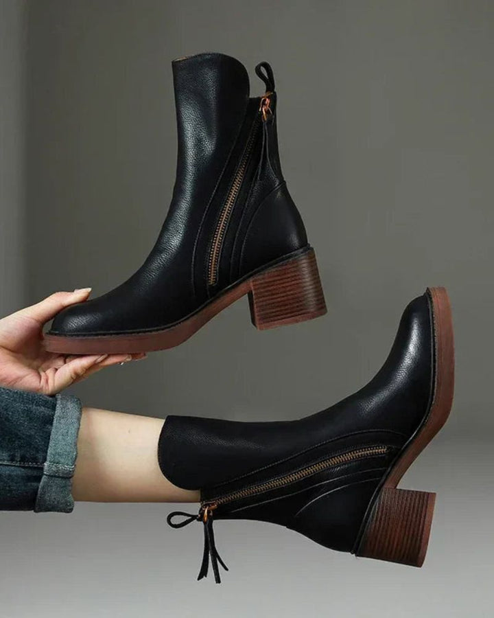 Damen Stiefeletten mit klassischem Design und robuster Sohle