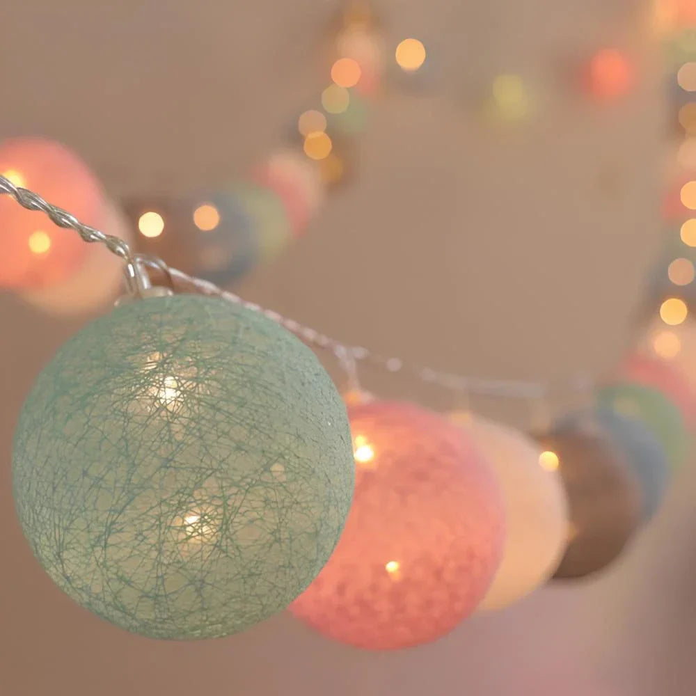 Cotton Light Balls String – Create Atmosphere and Warmth in Any Space