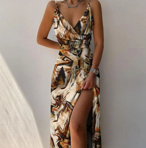 SIRENA – Luxe Print Slip Dress