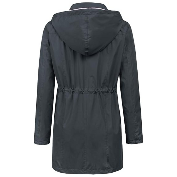 Wasserdichter langer Kapuzen-Trenchcoat gefüttert Windbreaker Reisejacke