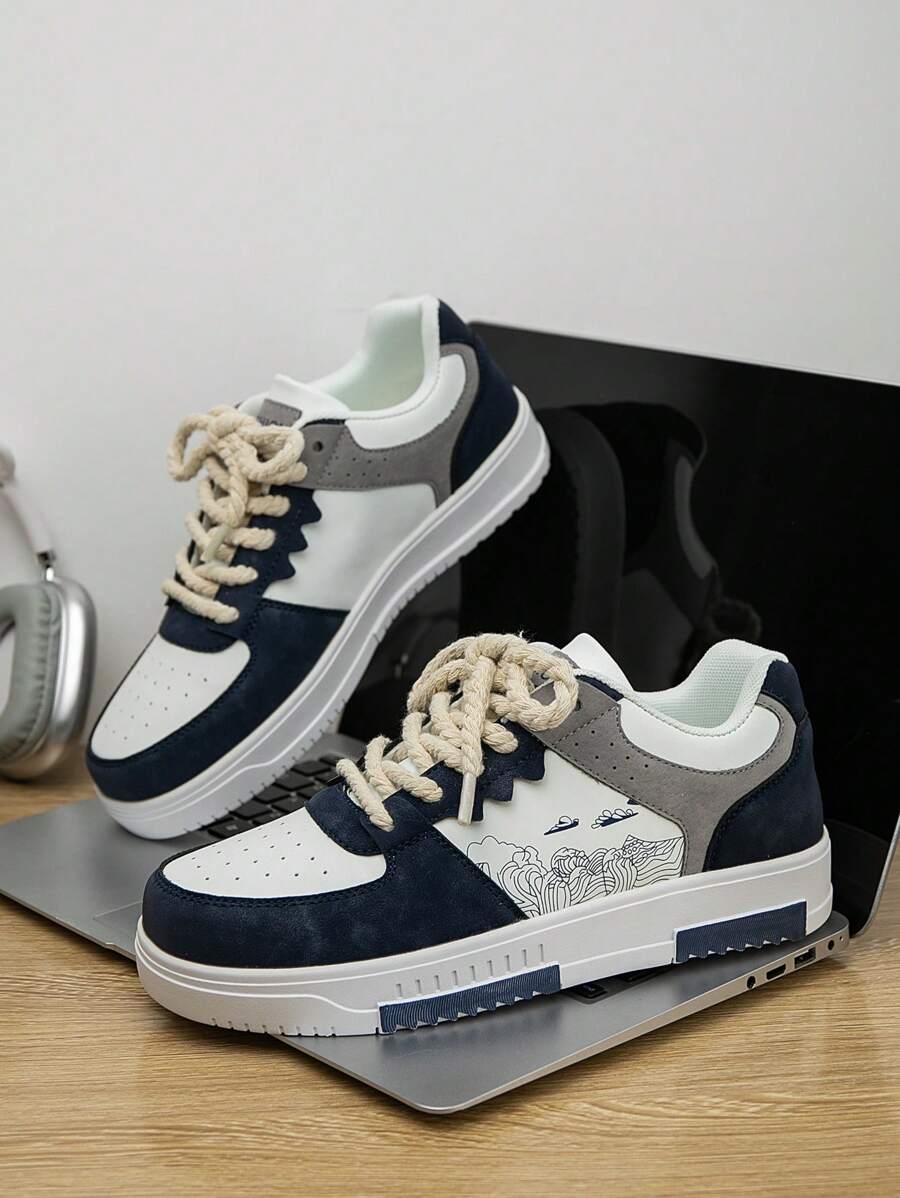 Beige Herren Sneaker mit Print – sportlich, bequem und perfekt für jeden Tag