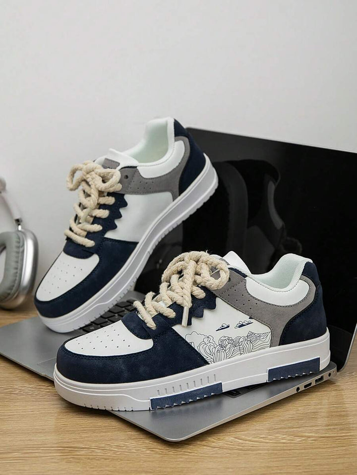 Beige Herren Sneaker mit Print – sportlich, bequem und perfekt für jeden Tag