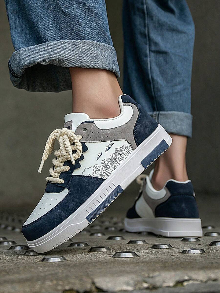 Beige Herren Sneaker mit Print – sportlich, bequem und perfekt für jeden Tag