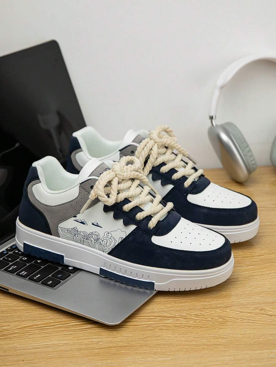 Beige Herren Sneaker mit Print – sportlich, bequem und perfekt für jeden Tag