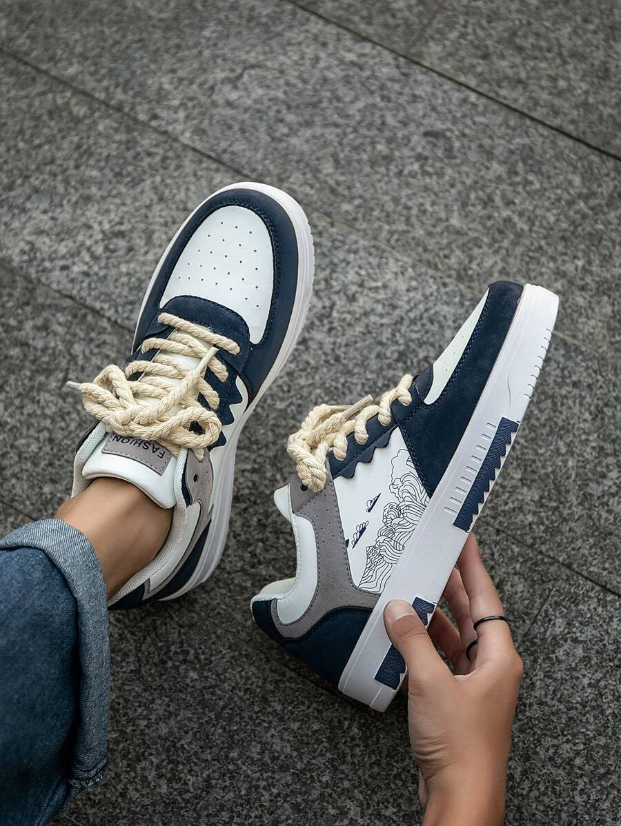Beige Herren Sneaker mit Print – sportlich, bequem und perfekt für jeden Tag