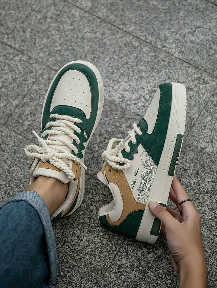 Beige Herren Sneaker mit Print – sportlich, bequem und perfekt für jeden Tag