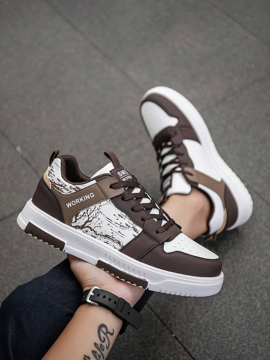 Beige Herren Sneaker mit Print – sportlich, bequem und perfekt für jeden Tag