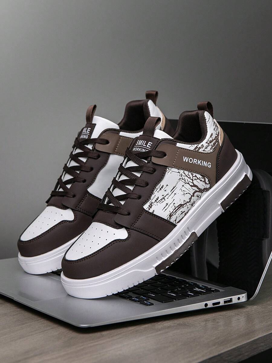 Beige Herren Sneaker mit Print – sportlich, bequem und perfekt für jeden Tag
