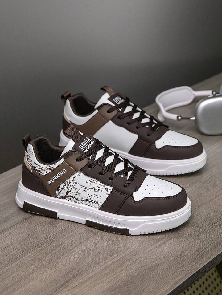 Beige Herren Sneaker mit Print – sportlich, bequem und perfekt für jeden Tag