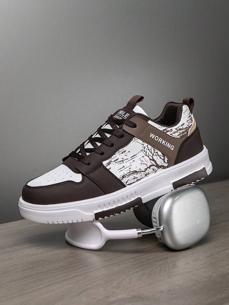 Beige Herren Sneaker mit Print – sportlich, bequem und perfekt für jeden Tag