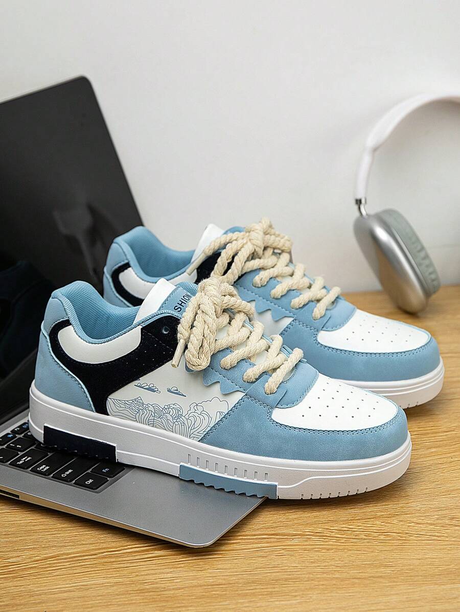 Beige Herren Sneaker mit Print – sportlich, bequem und perfekt für jeden Tag