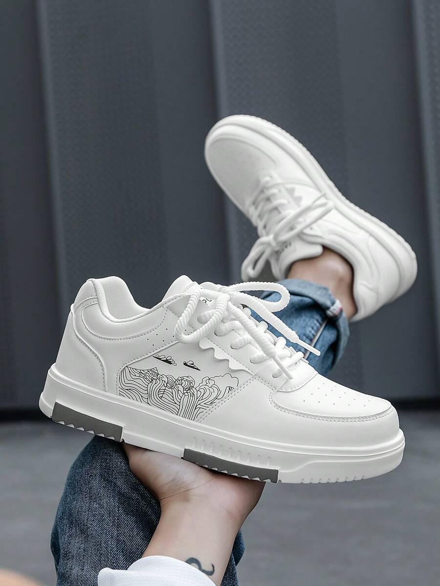 Beige Herren Sneaker mit Print – sportlich, bequem und perfekt für jeden Tag