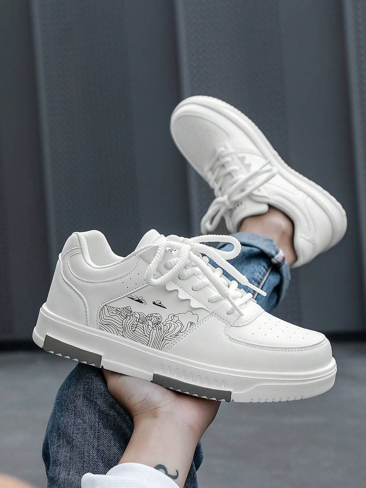 Beige Herren Sneaker mit Print – sportlich, bequem und perfekt für jeden Tag