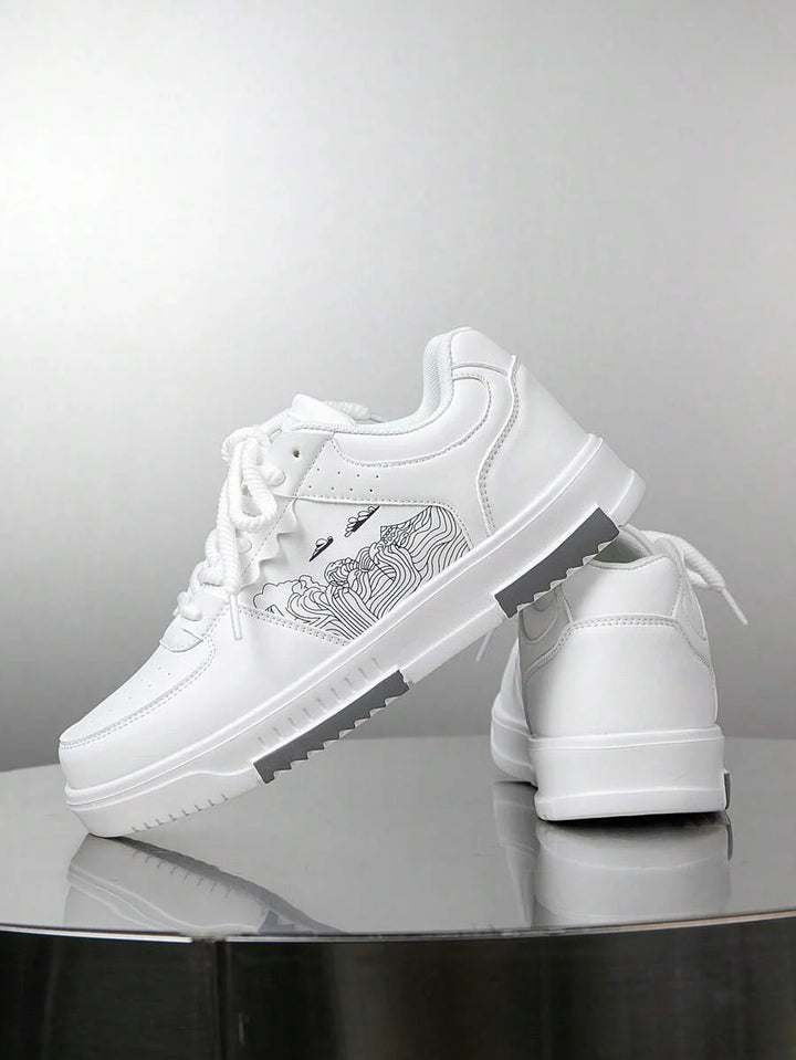 Beige Herren Sneaker mit Print – sportlich, bequem und perfekt für jeden Tag