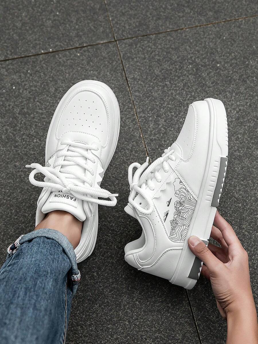 Beige Herren Sneaker mit Print – sportlich, bequem und perfekt für jeden Tag