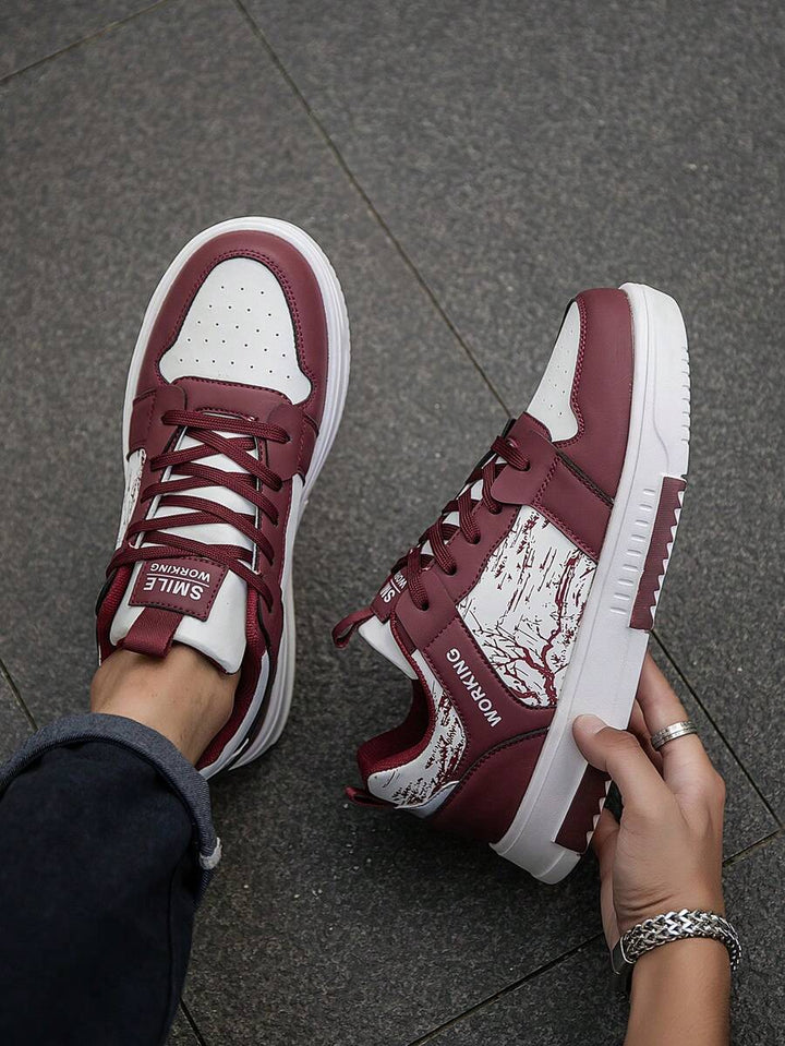 Beige Herren Sneaker mit Print – sportlich, bequem und perfekt für jeden Tag