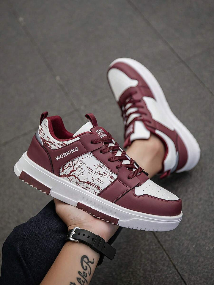 Beige Herren Sneaker mit Print – sportlich, bequem und perfekt für jeden Tag