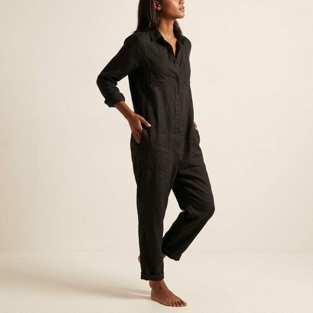 Elvinae Leinen Overall