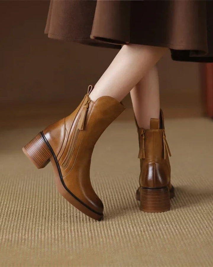 Damen Stiefeletten mit klassischem Design und robuster Sohle