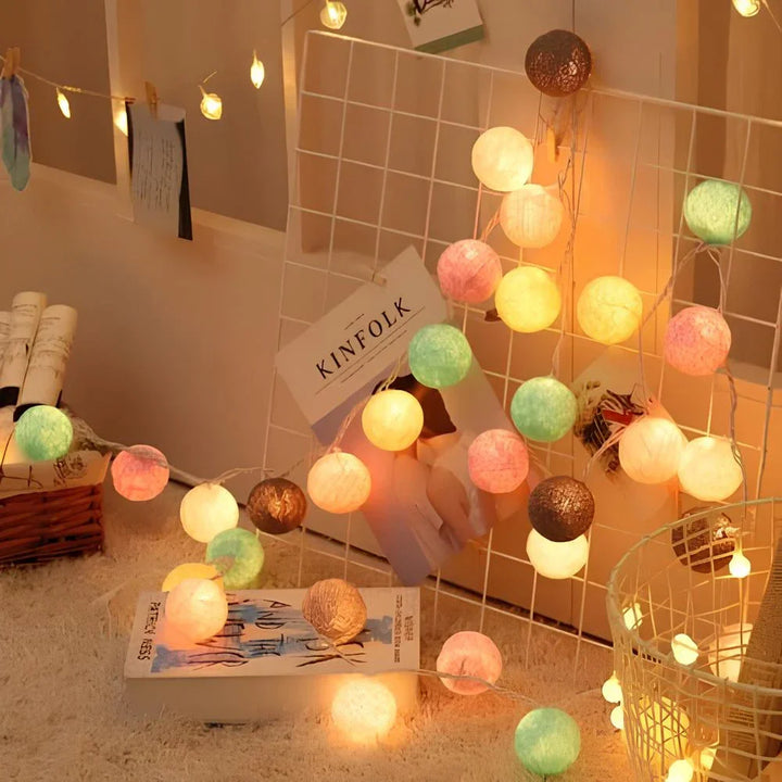 Cotton Light Balls String – Create Atmosphere and Warmth in Any Space